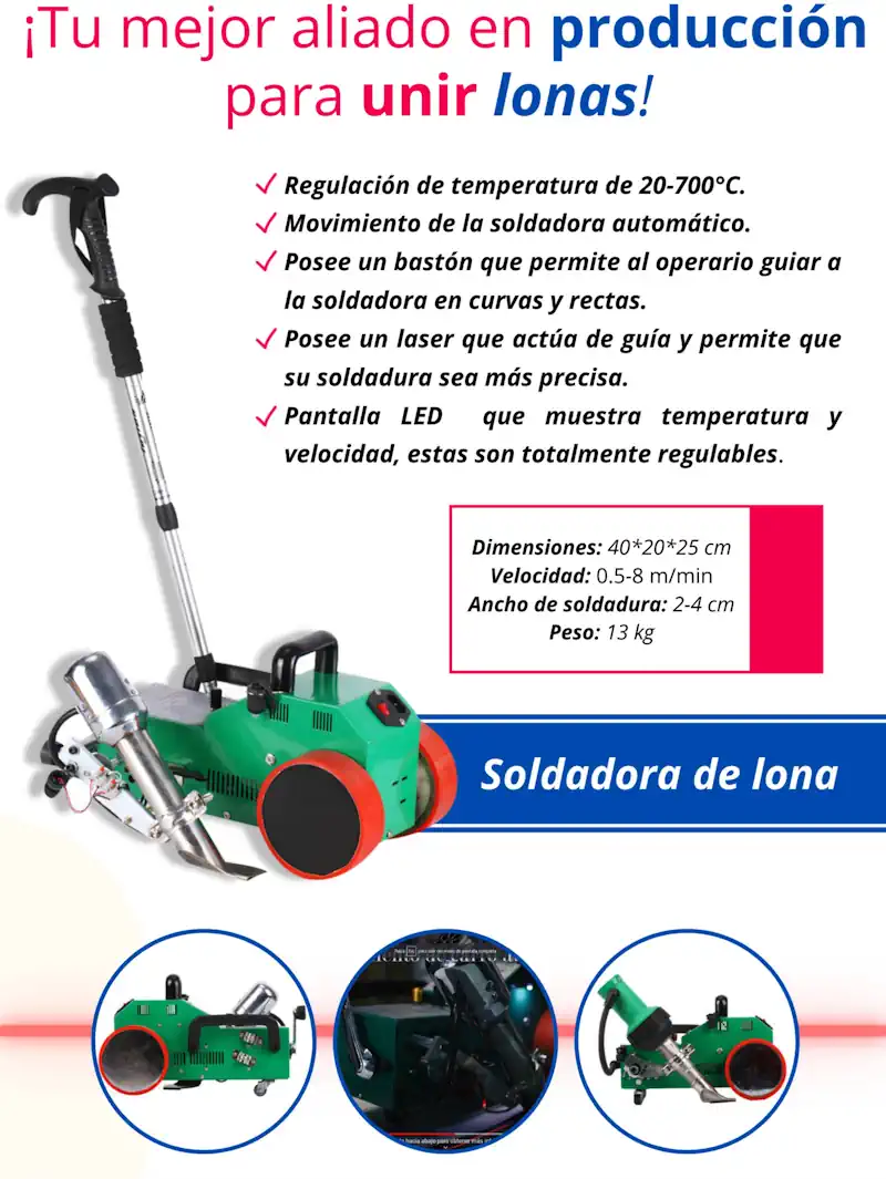Soldadora de lona