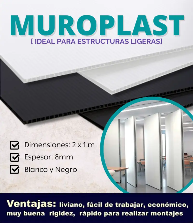 muroplast 88 mm. ideal para dividir espacios