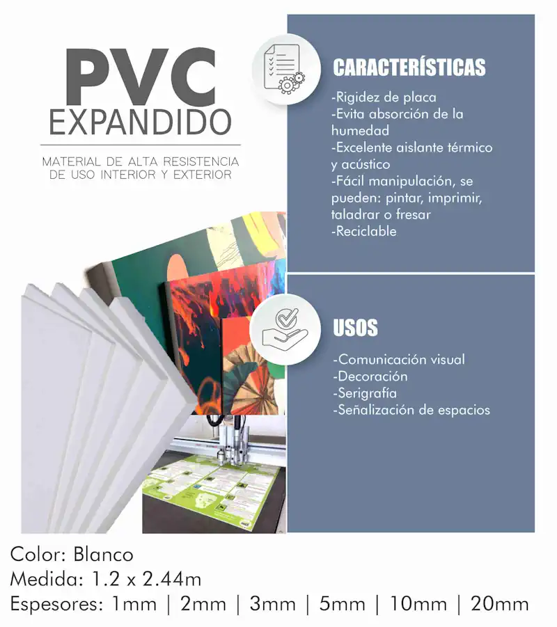 pvc expandido blanco