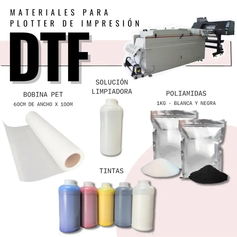 materiales para impresora DTF