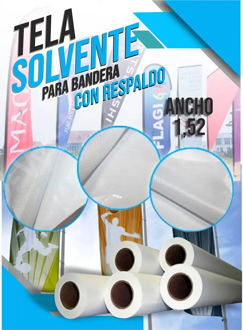 tela solvente para banderas