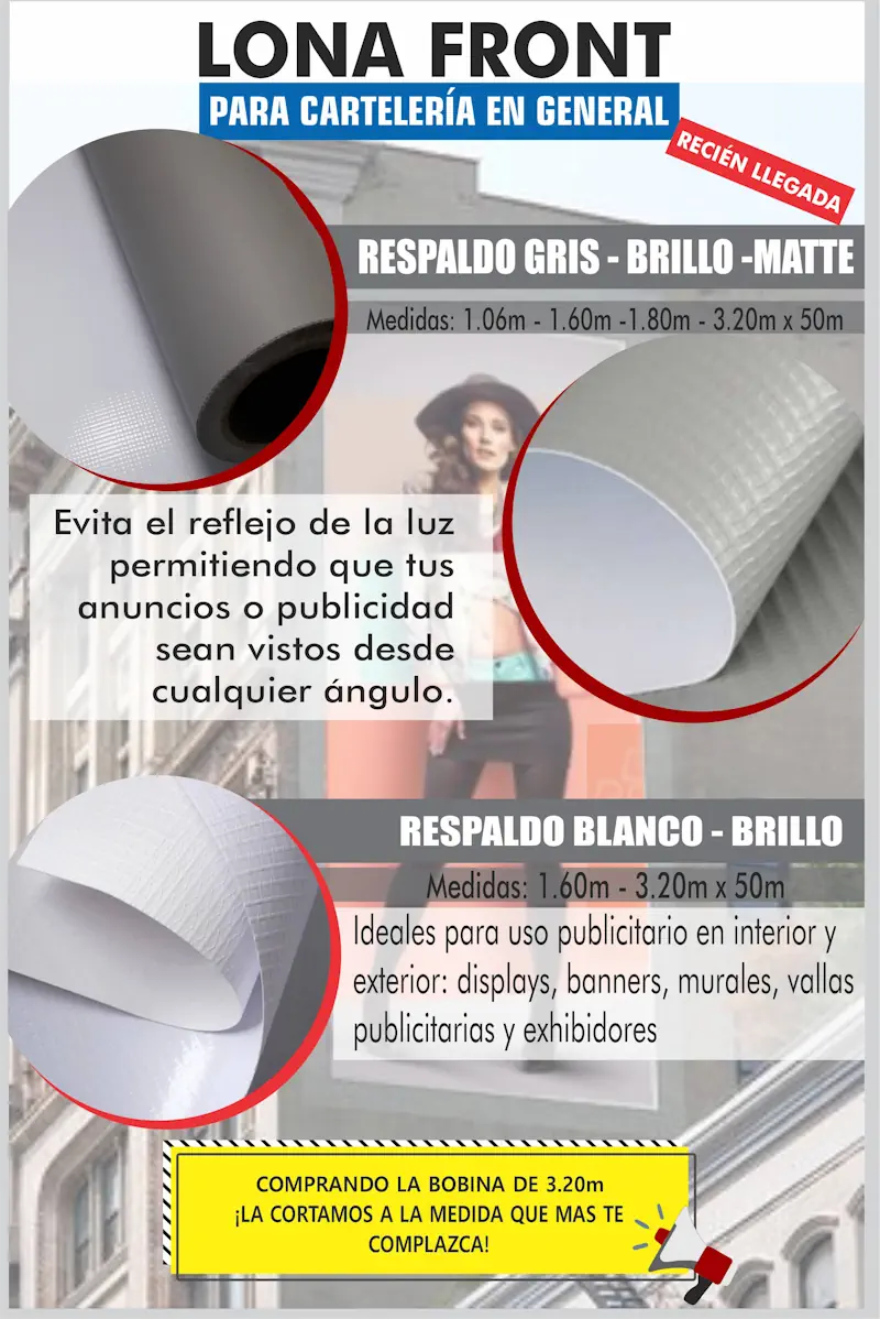 lonas front en todomax