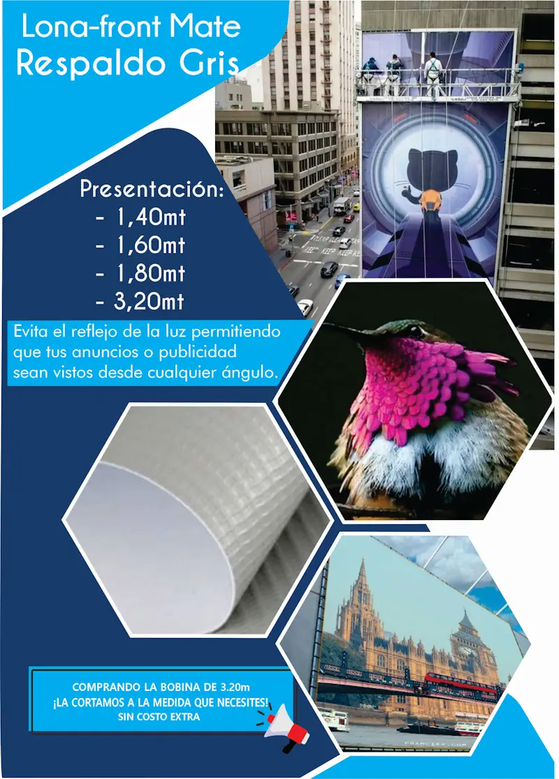 Lona-front Mate Respaldo Gris