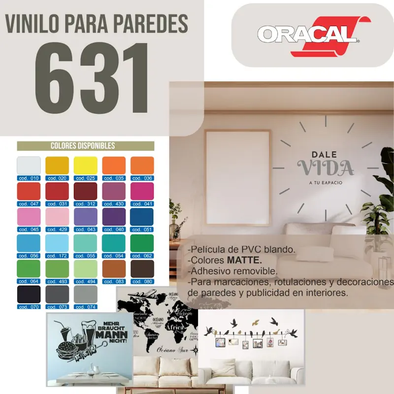 Transforma tus espacios con el Vinilo para Paredes Oracal 631