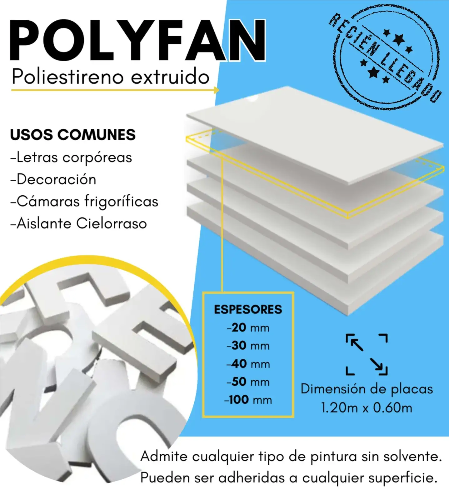 POLYFAN para decoración, letras corpóreas y más 🚀