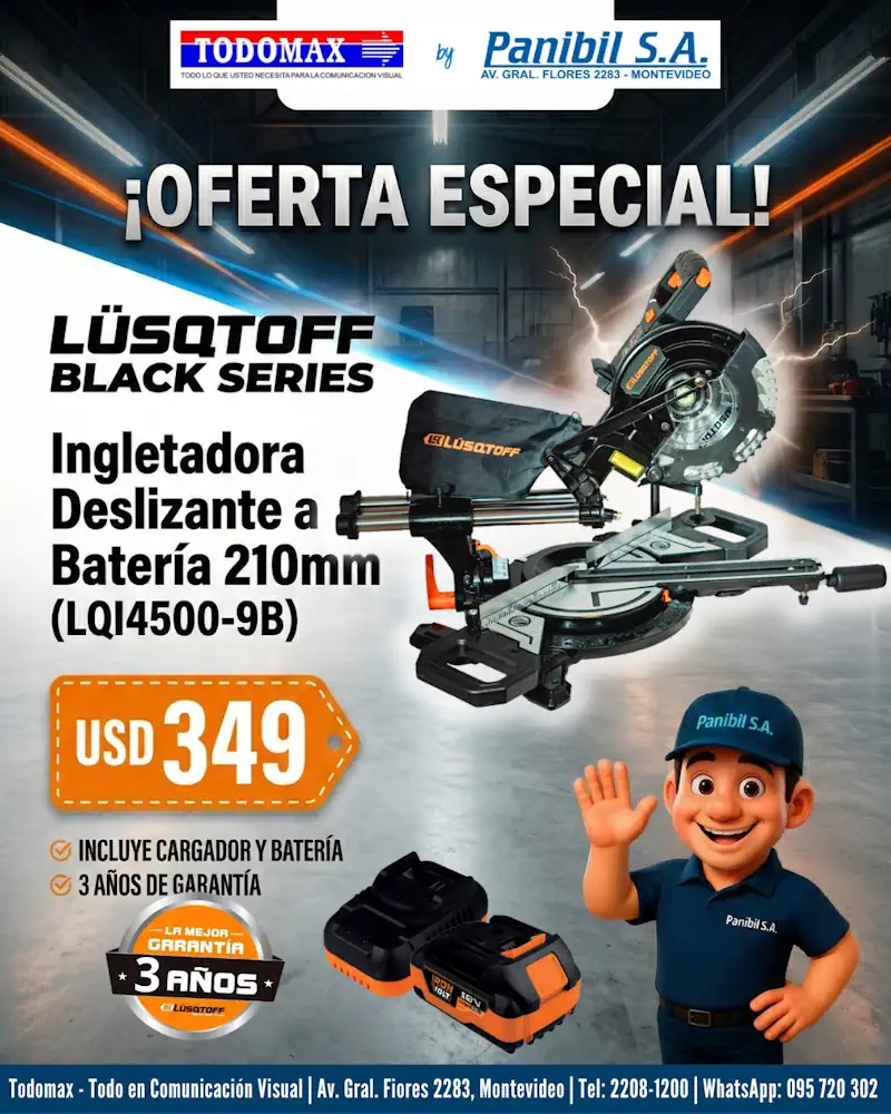 Ingletadora Lüsqtoff Black Series a un precio de locos en Todomax by Panibil S.A.