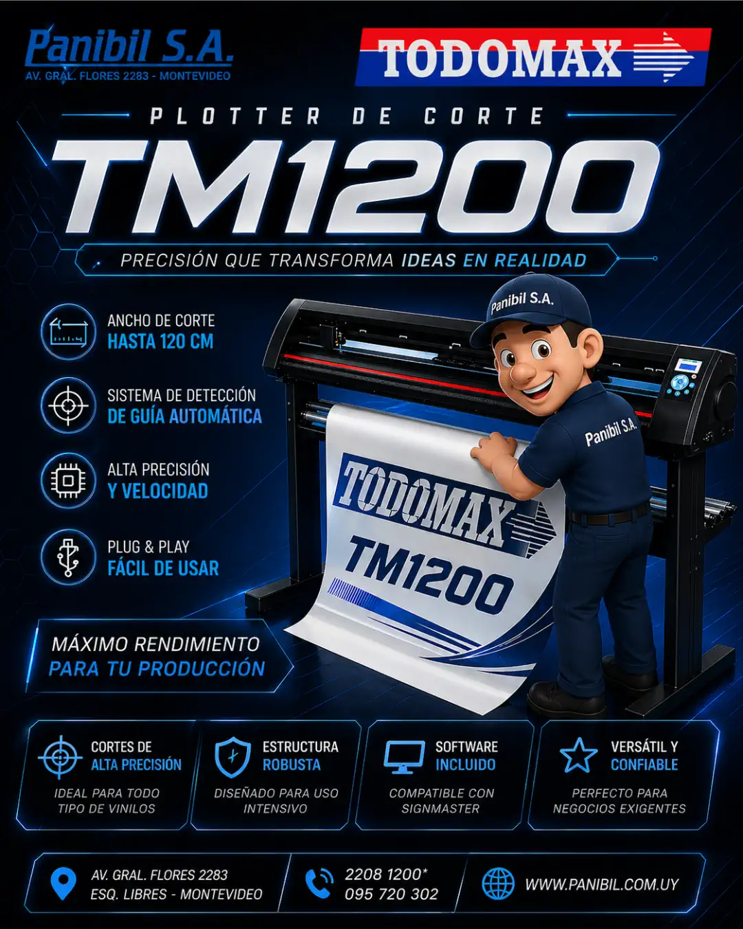 Plotter de corte TM1200 de Todomax