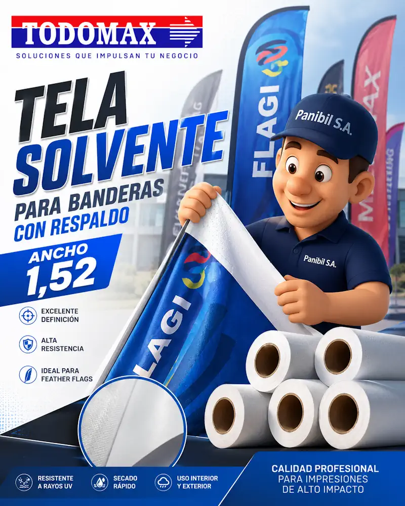 Tela Solvente con Panibito en Todomax