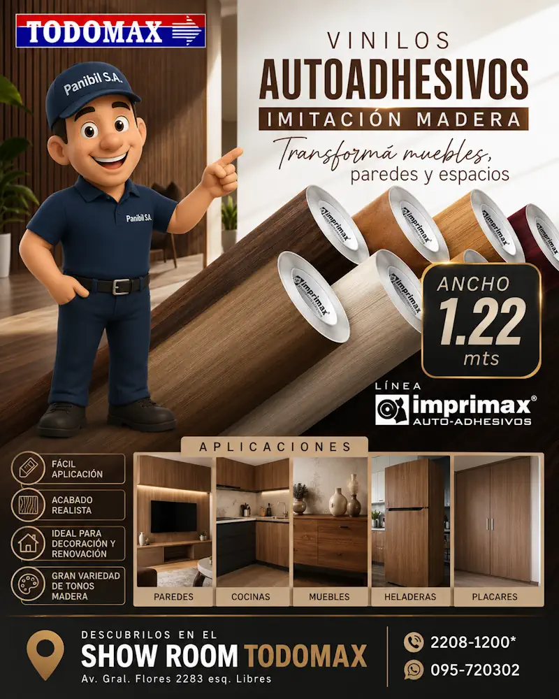 Renovación total con Vinilos Simil Madera Imprimax en Todomax